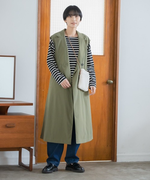 KAJA TIMELESS販売会　ボーダーロンT (Olive) LEPSIM（レプシィム）の「【選べる丈シリーズ】ボーダープルオーバー