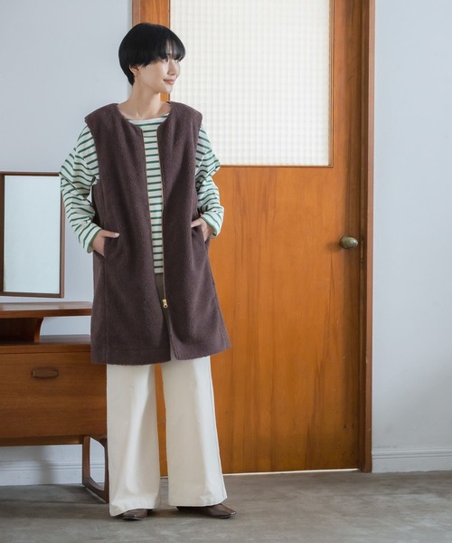 LEPSIM（レプシィム）の「【選べる丈シリーズ】ボーダープルオーバー　295641（Tシャツ/カットソー・レディース・ブラック/ブルー/オフホワイト/ボルドー/グリーン・FREE/TALL）」の20枚目の写真