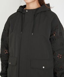 15号☘️スーパーハッカフィーユ　ナイロンフラワーボーラーレース刺繍フードブルゾン 15号☘️スーパーハッカフィーユ ナイロンフラワーボーラー