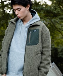 【OUTDOOR PRODUCTS/アウトドアプロダクツ】防風ボアスタンドカラ―ブルゾン ボアフリースジャケット モコモコ