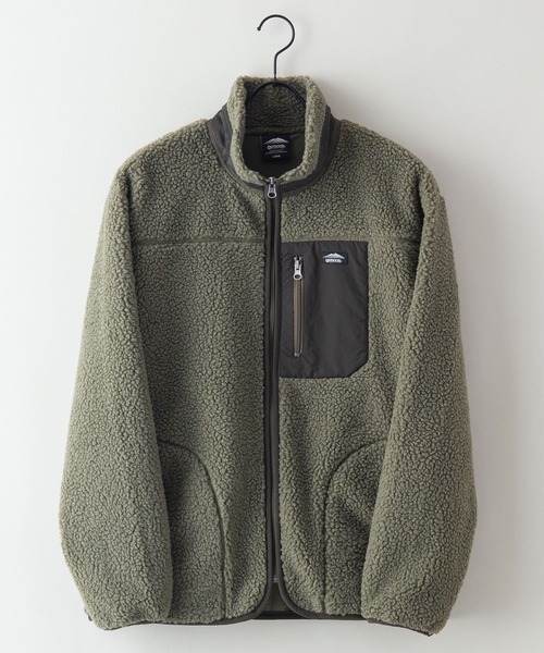 OUTDOOR PRODUCTS（アウトドアプロダクツ）の「【OUTDOOR PRODUCTS/アウトドアプロダクツ】防風ボアスタンドカラ―ブルゾン ボアフリースジャケット　モコモコ（ブルゾン・メンズ・アイボリー/カーキ/ダークベージュ/ネイビー/ホワイト系その他2/ホワイト系その他/ブラック・SMALL/MEDIUM/LARGE/X-LARGE）」の18枚目の写真
