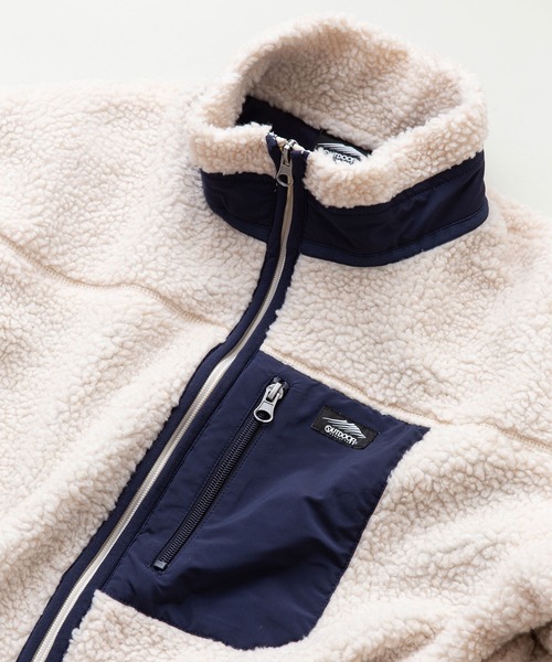OUTDOOR PRODUCTS（アウトドアプロダクツ）の「【OUTDOOR PRODUCTS/アウトドアプロダクツ】防風ボアスタンドカラ―ブルゾン ボアフリースジャケット　モコモコ（ブルゾン・メンズ・アイボリー/カーキ/ダークベージュ/ネイビー/ホワイト系その他2/ホワイト系その他/ブラック・SMALL/MEDIUM/LARGE/X-LARGE）」の15枚目の写真