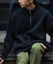 FREAK'S STORE | FREAK'S STORE/フリークスストア 【洗えるニット】畔編み ハーフジップニット プルオーバー(ニット/セーター)