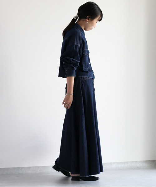 cepo（セポ）の「ショートデニムシャツ　セットアップ可能（シャツ/ブラウス・レディース・ネイビー/ブルー系2・M）」の21枚目の写真