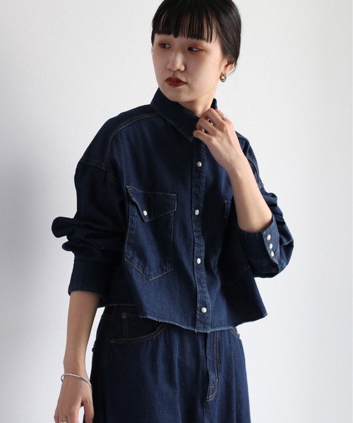 nicoOMMOショートシャツ cepo（セポ）の「ショートデニムシャツ セットアップ可能