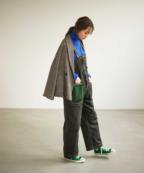 ハイネックもちもちリブニット