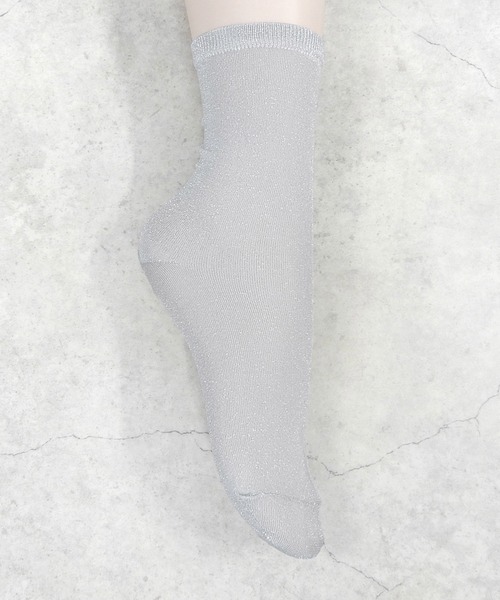 minia（ミニア）の「ラメソックス（ソックス/靴下・レディース・シルバー/ベージュ/ブラック・FREE）」の3枚目の写真