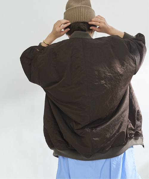 plage(プラージュ)の「【R’IAM】MA1 LONGブルゾン2(MA-1・レディース・チャコールグレー/ベージュ/ブラウン・38)」の13枚目の写真