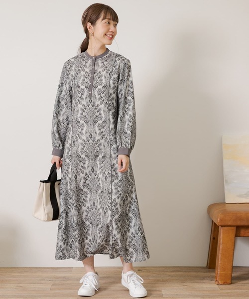 URBAN RESEARCH Sonny Label（アーバンリサーチサニーレーベル）の「ダマスクプリントドレスワンピース（ワンピース・レディース・ブラック系その他/グレー系その他・FREE）」の15枚目の写真