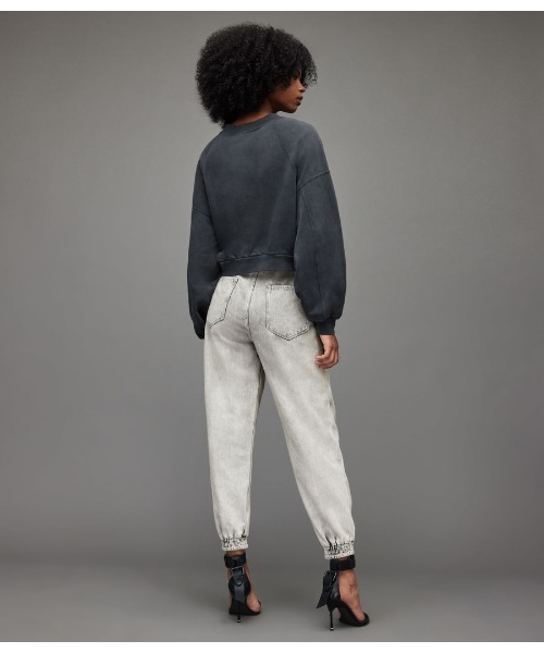 ALLSAINTS（オールセインツ）の「DANI HIGH-RISE DENIM JOGGERS | DANI ハイライズ デニム ジョガーパンツ（デニムパンツ・レディース・グレー系・4/10/2/8/6）」の7枚目の写真
