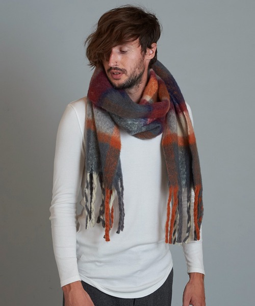 NO ID.(ノーアイディ)の「【NO ID.】Multi Color Check Stole / マルチ カラー チェック ストール(ストール/ショール・メンズ・グレー/ベージュ/ブラック・ONE SIZE)」の10枚目の写真