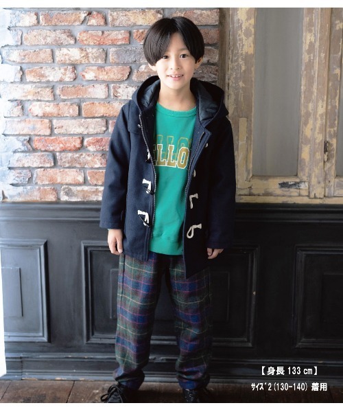 RUGGEDWORKS(ラゲッドワークス)の「DUFFLE COAT(ダッフルコート・キッズ・ネイビー/オレンジ・01/02/03/04)」の4枚目の写真