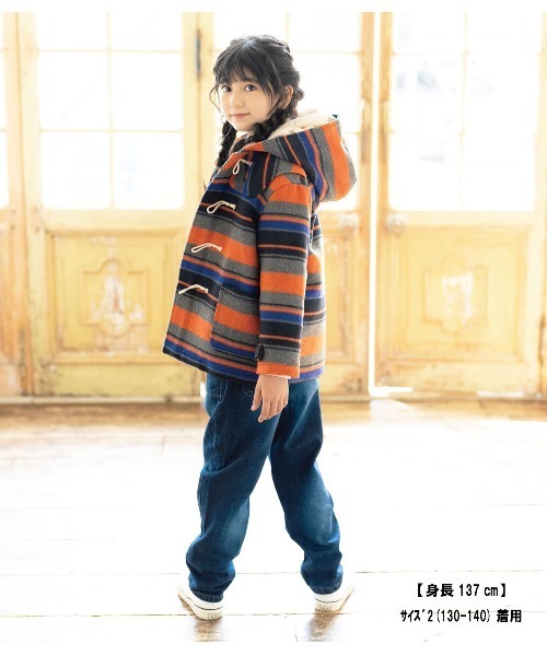 RUGGEDWORKS(ラゲッドワークス)の「DUFFLE COAT(ダッフルコート・キッズ・ネイビー/オレンジ・01/02/03/04)」の11枚目の写真