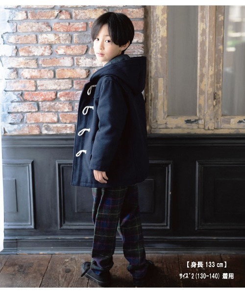 RUGGEDWORKS(ラゲッドワークス)の「DUFFLE COAT(ダッフルコート・キッズ・ネイビー/オレンジ・01/02/03/04)」の7枚目の写真