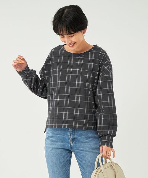 green label relaxing（グリーンレーベルリラクシング）の「オルマイプルオーバー 裏起毛 -マシンウォッシャブル・ストレッチ・防シワ・帯電防止-（その他トップス・レディース・ホワイト/その他1/その他2/ブラック/オリーブ・FREE）」の5枚目の写真