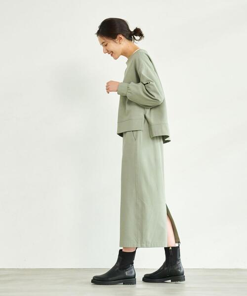 green label relaxing（グリーンレーベルリラクシング）の「オルマイプルオーバー 裏起毛 -マシンウォッシャブル・ストレッチ・防シワ・帯電防止-（その他トップス・レディース・ホワイト/その他1/その他2/ブラック/オリーブ・FREE）」の10枚目の写真