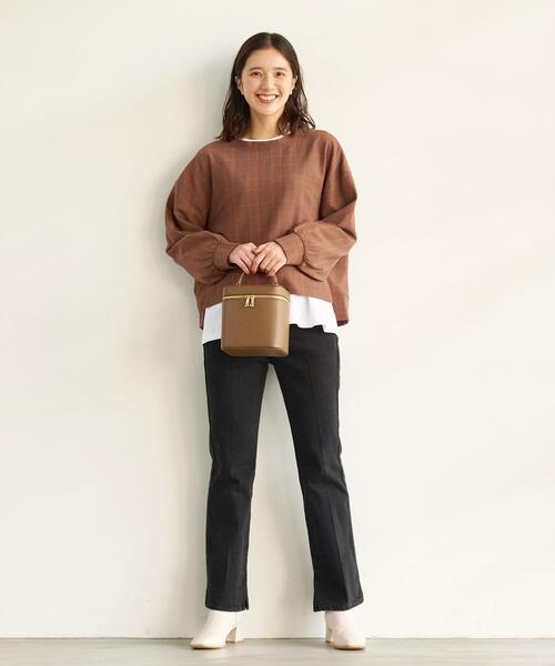 green label relaxing（グリーンレーベルリラクシング）の「オルマイプルオーバー 裏起毛 -マシンウォッシャブル・ストレッチ・防シワ・帯電防止-（その他トップス・レディース・ホワイト/その他1/その他2/ブラック/オリーブ・FREE）」の11枚目の写真