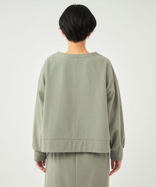 green label relaxing（グリーンレーベルリラクシング）の「オルマイプルオーバー 裏起毛 -マシンウォッシャブル・ストレッチ・防シワ・帯電防止-（その他トップス・レディース・ホワイト/その他1/その他2/ブラック/オリーブ・FREE）」の14枚目の写真