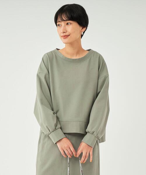 green label relaxing（グリーンレーベルリラクシング）の「オルマイプルオーバー 裏起毛 -マシンウォッシャブル・ストレッチ・防シワ・帯電防止-（その他トップス・レディース・ホワイト/その他1/その他2/ブラック/オリーブ・FREE）」の20枚目の写真