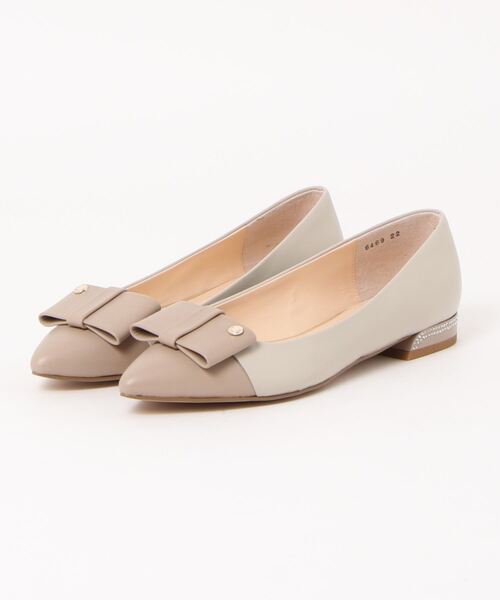 JILLSTUART shoe（ジルスチュアート　シュー）の「リボンモチーフポインテッドトゥカッターパンプス（パンプス・レディース・ベージュ/ブラック系その他2/ブラック・24.5cm/23.5cm/22.5cm/22.0cm/24.0cm/23.0cm）」の3枚目の写真