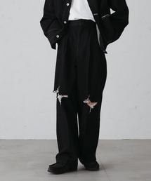 ダメージアソートストレートデニム