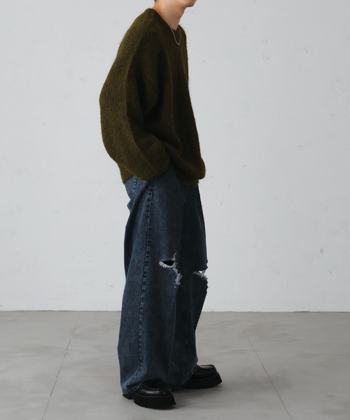 epnok（エプノック）の「ダメージアソートストレートデニム（デニムパンツ・メンズ・ブラック/グレー/ブラック系その他/グレー系その他/ブルー系その他/ケミカルウォッシュ・SMALL/MEDIUM/LARGE）」の13枚目の写真