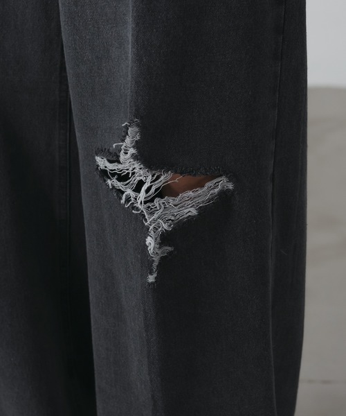 epnok（エプノック）の「ダメージアソートストレートデニム（デニムパンツ・メンズ・ブラック/グレー/ブラック系その他/グレー系その他/ブルー系その他/ケミカルウォッシュ・SMALL/MEDIUM/LARGE）」の11枚目の写真