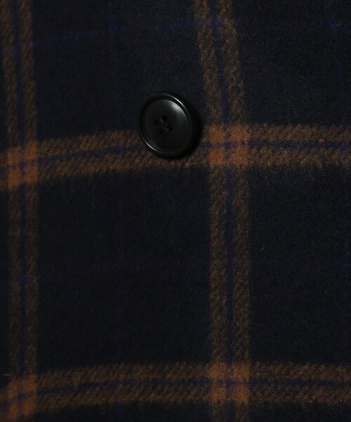 DRESSTERIOR（ドレステリア）の「◆【CLASSY.12月号掲載】【厚手ニットもOK】チェックリバーコート（チェスターコート・レディース・ネイビー系1・34/36/38）」の7枚目の写真