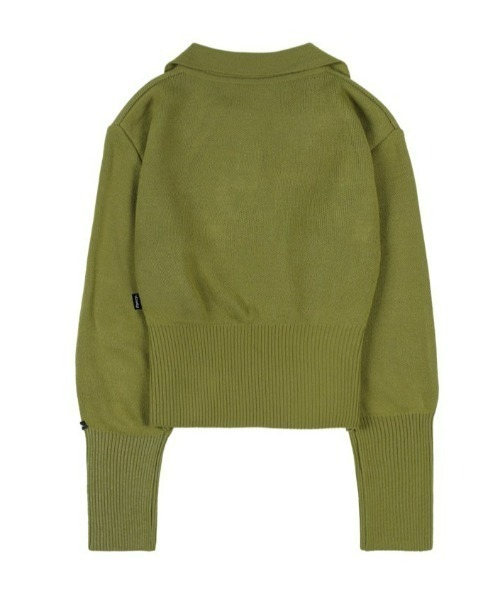 FANCY CLUB(ファンシークラブ)の「A'GEM/9 × .kom『 FANCY CLUB/ファンシークラブ』/PECORA COLLAR CROP KNIT/カラークロップドニットソー(Tシャツ/カットソー・レディース・ブラック/グリーン・FREE)」の17枚目の写真
