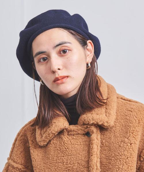 UNITED ARROWS(ユナイテッドアローズ)の「ニット ベレー(ハンチング/ベレー帽・レディース・ブラック/ネイビー・FREE)」の1枚目の写真