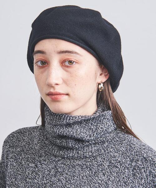 UNITED ARROWS(ユナイテッドアローズ)の「ニット ベレー(ハンチング/ベレー帽・レディース・ブラック/ネイビー・FREE)」の2枚目の写真