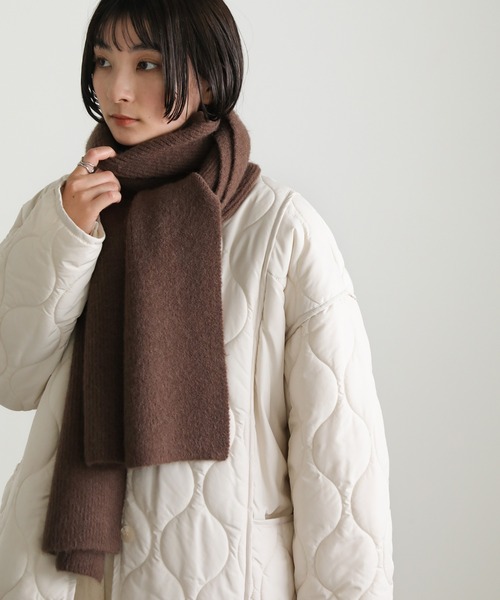 select MOCA(セレクトモカ)の「ソフトタッチリブマフラー(マフラー・レディース・ベージュ/グリーン/ブラウン/テラコッタ/ブラック/アイボリー・FREE)」の15枚目の写真