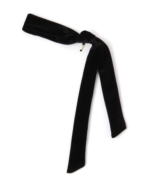 LEPSIM(レプシィム)の「ベロア風リボンカフ 170783(バレッタ/ヘアクリップ・レディース・ブラック/ブラウン・ONE SIZE)」の1枚目の写真
