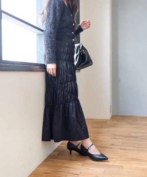 SESTO(セスト)の「かかとが踏める2Way!ビジューバックルポインテッドトゥキトゥンヒールメリージェーンパンプス(パンプス・レディース・ブラック/アイボリー/ピンクベージュ・22.5cm/23.0cm/23.5cm/24.0cm/24.5cm/25.0cm)」の18枚目の写真