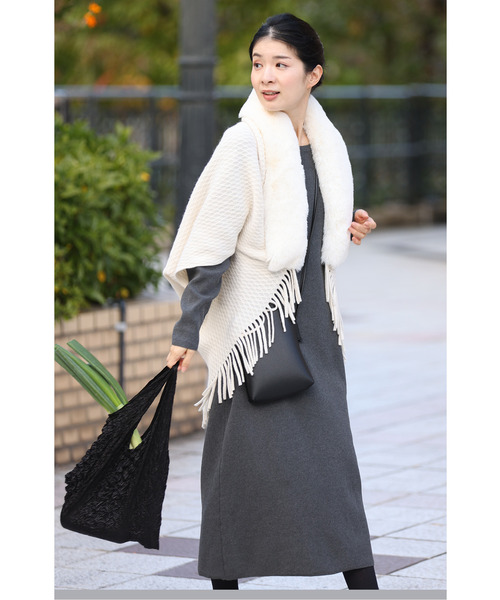 毎日オシャレと褒められたい 上品ファーボレロ（カーディガン/ボレロ