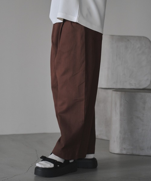 neez.（ニーズ）の「ツイルカラーワイドパンツ（その他パンツ・メンズ・テラコッタ/グリーン/ナチュラル/ブラウン・MEDIUM/LARGE/SMALL）」の11枚目の写真
