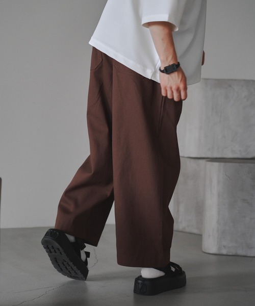 neez.（ニーズ）の「ツイルカラーワイドパンツ（その他パンツ・メンズ・テラコッタ/グリーン/ナチュラル/ブラウン・MEDIUM/LARGE/SMALL）」の13枚目の写真