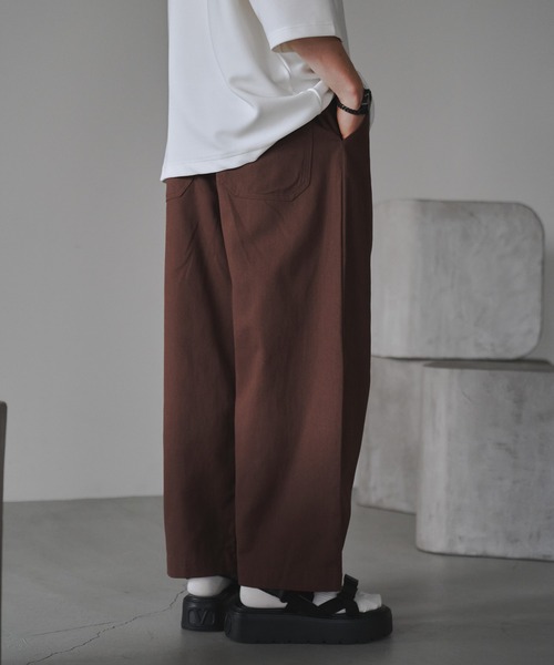 neez.（ニーズ）の「ツイルカラーワイドパンツ（その他パンツ・メンズ・テラコッタ/グリーン/ナチュラル/ブラウン・MEDIUM/LARGE/SMALL）」の14枚目の写真