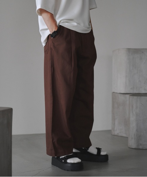 neez.（ニーズ）の「ツイルカラーワイドパンツ（その他パンツ・メンズ・テラコッタ/グリーン/ナチュラル/ブラウン・MEDIUM/LARGE/SMALL）」の15枚目の写真