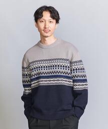 BEAUTY&YOUTH UNITED ARROWS | パネル ジャカード クルーネック ニット(ニット/セーター)