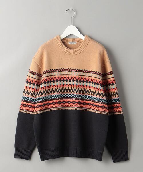 BEAUTY&YOUTH UNITED ARROWS(ビューティーアンドユースユナイテッドアローズ)の「パネル ジャカード クルーネック ニット(ニット/セーター・メンズ・ベージュ/グレー・XL/S/L/M)」の17枚目の写真