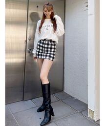 GYDA | サイドレースアップ カラースカートライクショートパンツ(スカート)