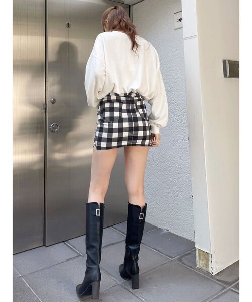 GYDA（ジェイダ）の「サイドレースアップ カラースカートライクショートパンツ（スカート・レディース・ブラック/その他1・SMALL/MEDIUM）」の6枚目の写真