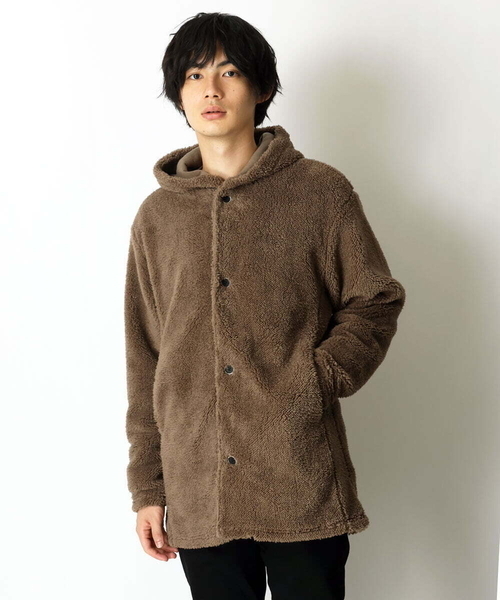 MK MICHEL KLEIN HOMME （エムケーミッシェルクランオム）の「ボアロングパーカー（パーカー・メンズ・ブラック/モカ・46/51/48）」の4枚目の写真