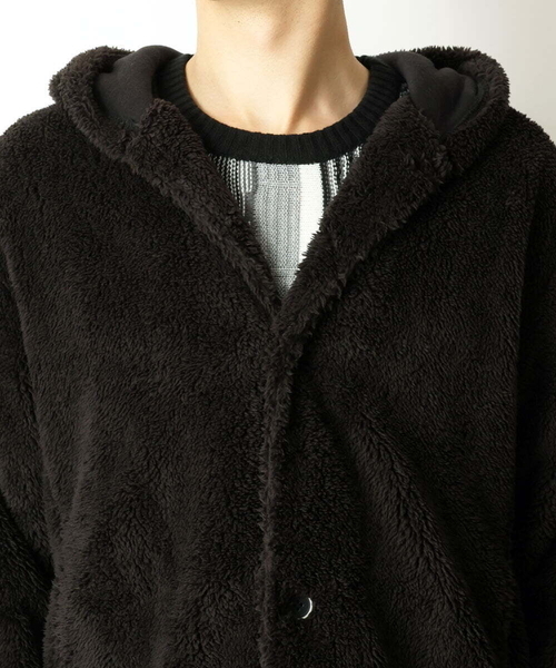 MK MICHEL KLEIN HOMME （エムケーミッシェルクランオム）の「ボアロングパーカー（パーカー・メンズ・ブラック/モカ・46/51/48）」の18枚目の写真