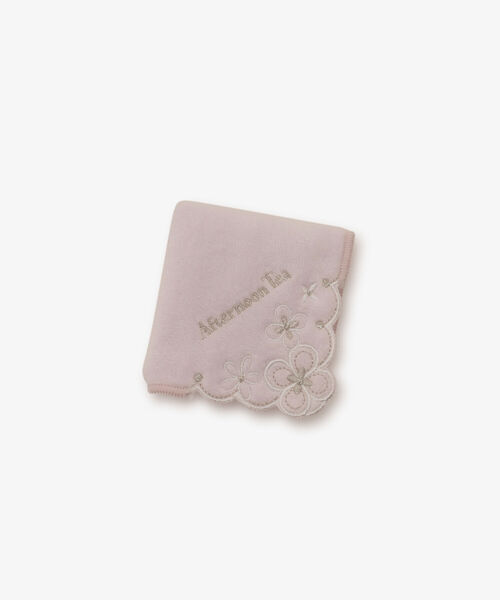 Afternoon Tea(アフタヌーンティー)の「フラワージュエリーミニミニタオル(ハンカチ/ハンドタオル・レディース・イエロー/パープル/ライトグリーン/ピンク/ブルー/ホワイト・ONE SIZE)」の4枚目の写真