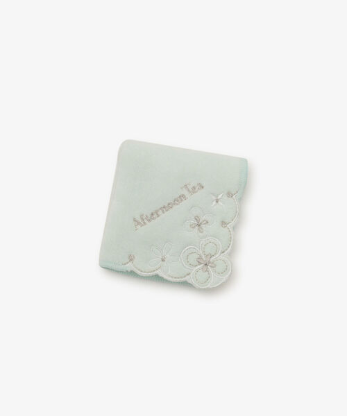 Afternoon Tea(アフタヌーンティー)の「フラワージュエリーミニミニタオル(ハンカチ/ハンドタオル・レディース・イエロー/パープル/ライトグリーン/ピンク/ブルー/ホワイト・ONE SIZE)」の1枚目の写真