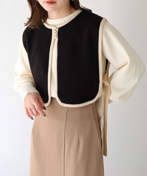 HER CLOSET | 【shemoshelly】WEB限定配色ケープベスト(ベスト)