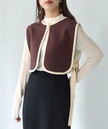 HER CLOSET | 【shemoshelly】WEB限定配色ケープベスト(ベスト)