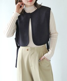HER CLOSET | 【shemoshelly】WEB限定配色ケープベスト(ベスト)